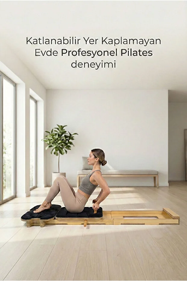 kochler Yeni Nesil Katlanabilir Profesyonel Pilates Reformer Aleti - Az Yer Kaplayan, Kompakt Egzersiz Aleti